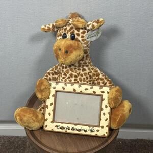 NEW Vintage Busch Gardens Plush Giraffe 4×6 Photo Frame Tabletop Theme Park